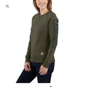 Carhartt Women's Forest Green Logo Sweatshirt